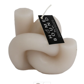 # Kaars organisch taupe - 9,5x8,5x8cm