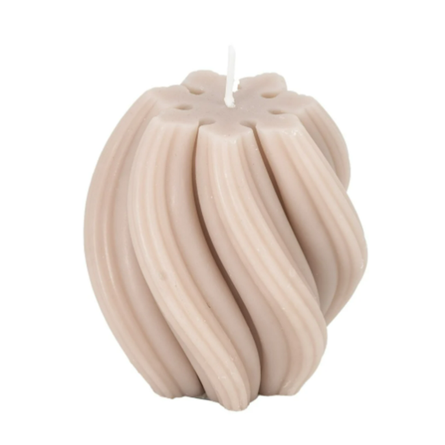 Stompkaars soya twist beige - 7,6x7,6x8,5cm