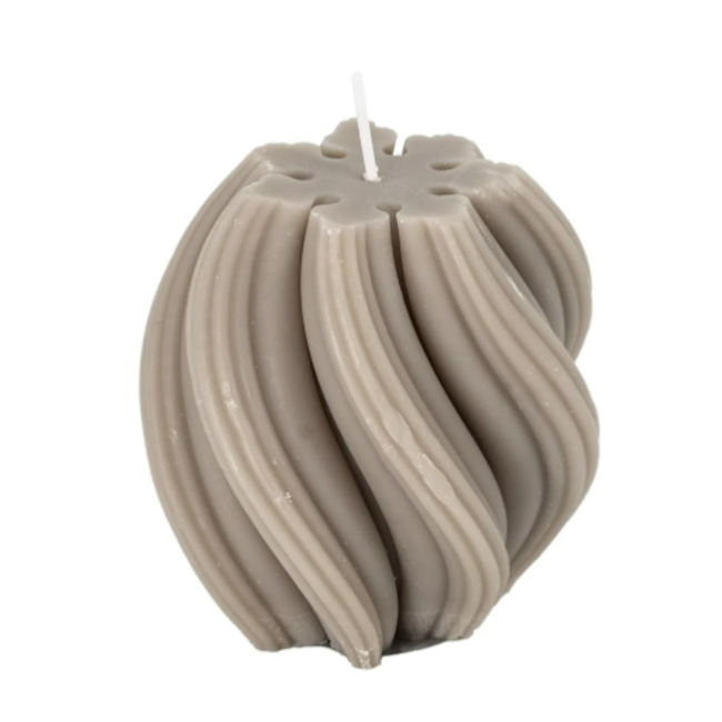 Stompkaars soya twist taupe - 	7,6x7,6x8,5cm