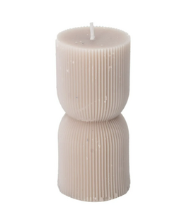 Stompkaars soya zandloper beige - 4,7x4,7x10cm