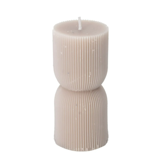 Stompkaars soya zandloper beige - 4,7x4,7x10cm