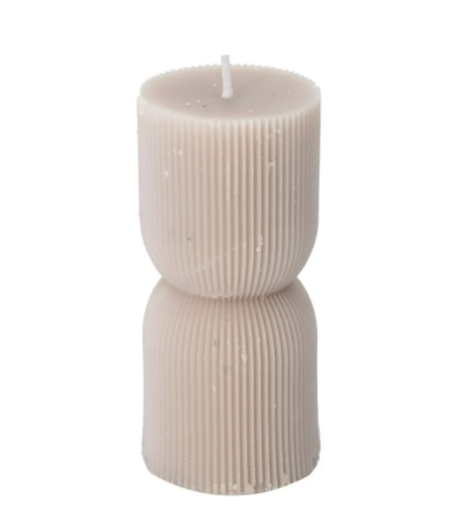 Stompkaars soya zandloper beige - 4,7x4,7x10cm