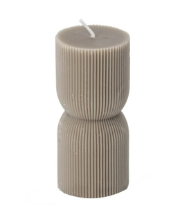 Stompkaars soya zandloper taupe - 4,7x4,7x10cm