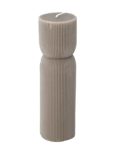 Stompkaars soya zandloper taupe - 4,5x4,5x15cm