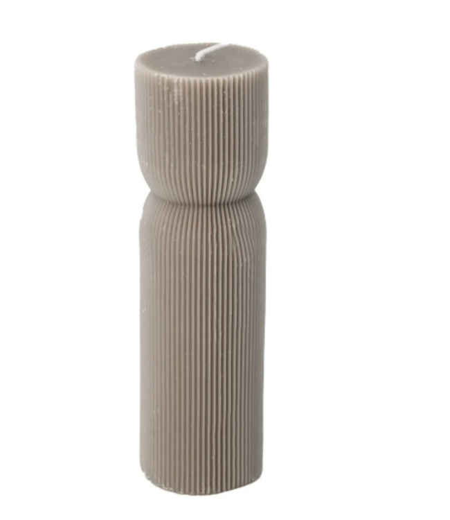 Stompkaars soya zandloper taupe - 4,5x4,5x15cm