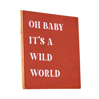 Tegeltje oh baby it's a wild world - 10,5x10,5x0,5cm