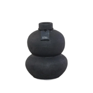 Still 31100 - Bottle Gourd Vase Black Series - 	Ca. 17 L x 17 B x 22 H cm