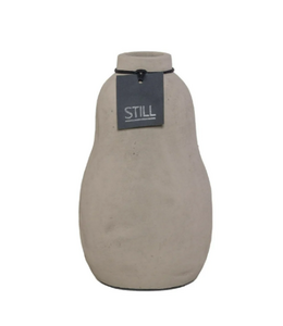 Still ## wordt niet verzonden - 46042 - Organic Vase L Taupe - 	Ca. 14 L x 14 B x 24 H cm
