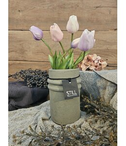 Still ## wordt niet verzonden - 46053 - Taupe vaas aardewerk - 14 x 22 cm - serie "Taupe"