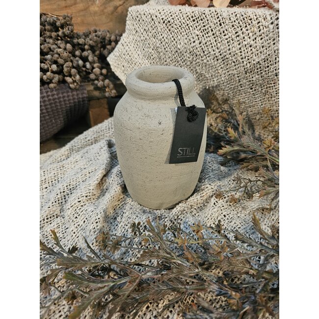 Still 46057 - Taupe gemeleerde vaas - aardewerk - ca. 9 x 15 cm - serie "Taupe"