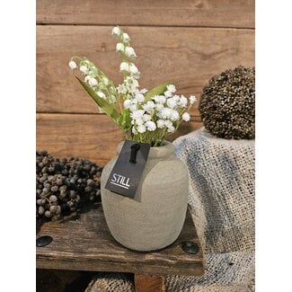 Still 46059 - Taupe gemeleerde vaas - aardewerk - 9 x 9  cm - Serie "Taupe"