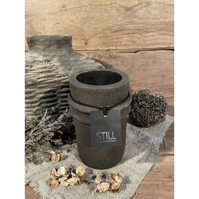 Still # 48051 - Donkerbruine bamboo vaas - M - Dark Brown