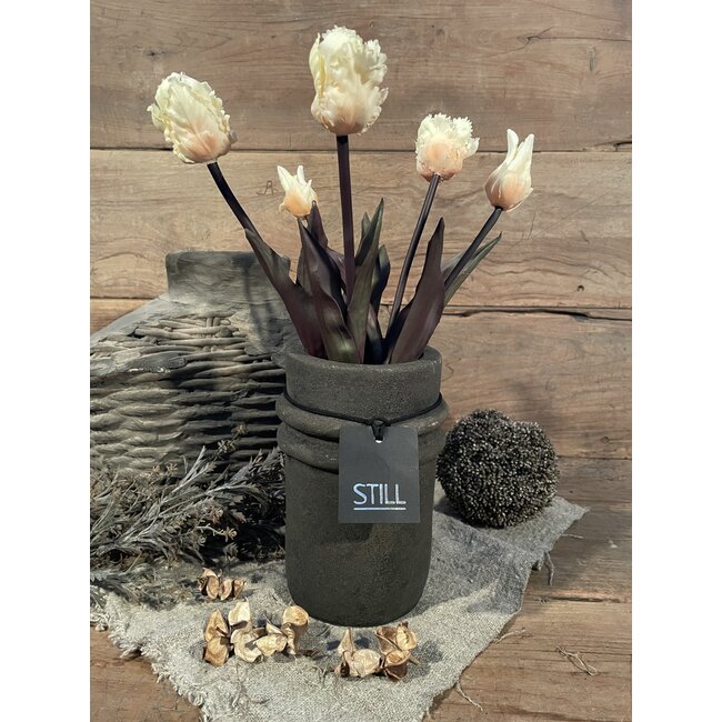 Still # 48051 - Donkerbruine bamboo vaas - M - Dark Brown