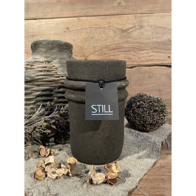 Still # 48051 - Donkerbruine bamboo vaas - M - Dark Brown