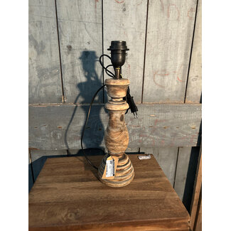 Houten lampvoet (201) - 11 x 11 x 30 cm (39 cm incl fitting)