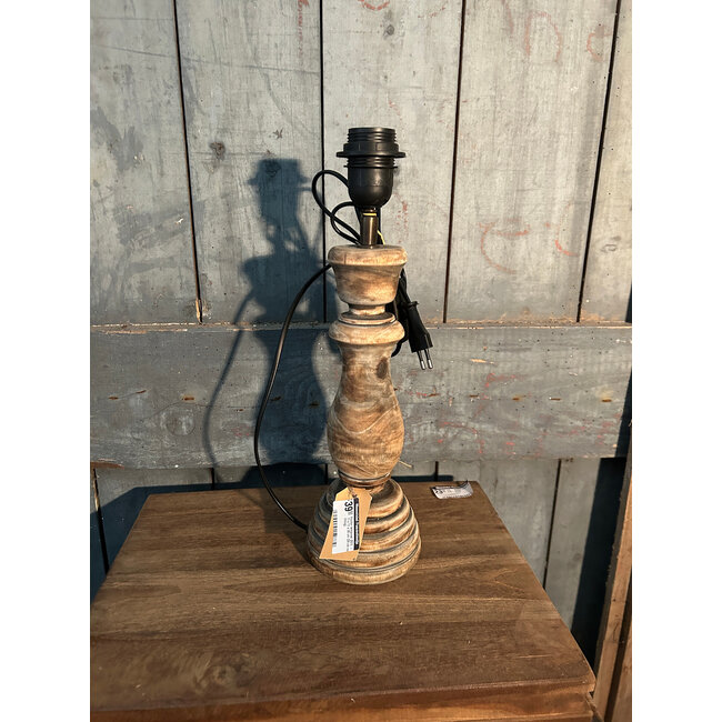 Houten lampvoet (201) - 11 x 11 x 30 cm (39 cm incl fitting)
