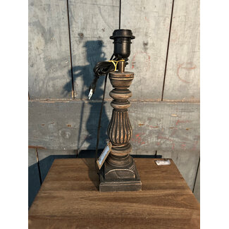 Houten lampvoet (199) - 11 x 11 x 30 cm (39 cm incl fitting)