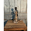 Houten lampvoet (203) - 10 x 10 x 25 cm (34 cm incl fitting)