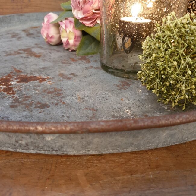 # Metalen dienblad rond - per stuk - 55 x 55 x 5 cm