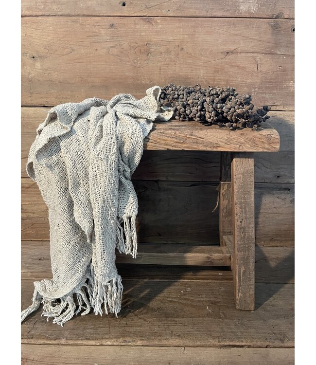 mix - Houten kruk - railway - ca. 47 x 28 x 45 cm