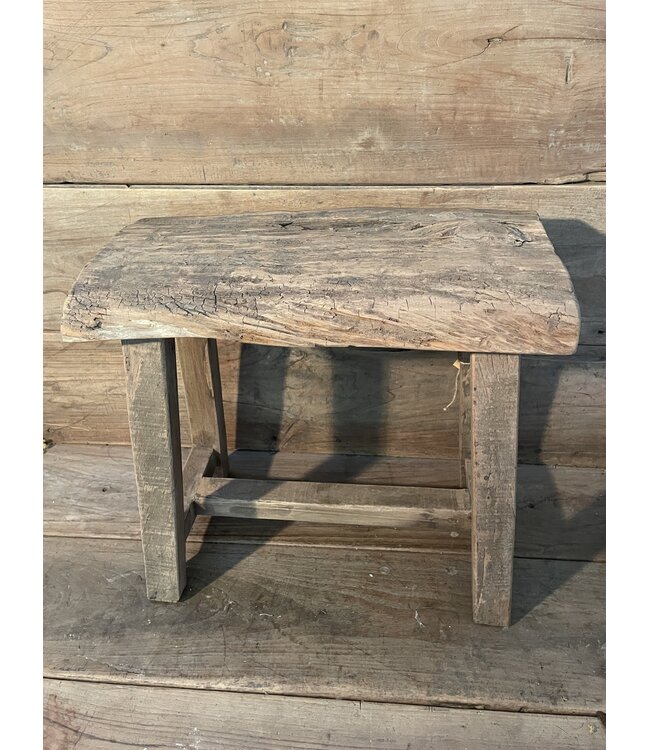 mix - Houten kruk - railway - ca. 47 x 28 x 45 cm
