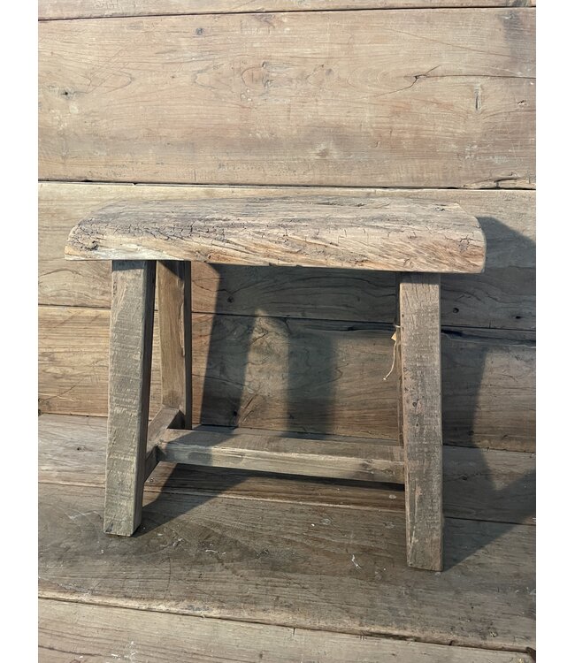 mix - Houten kruk - railway - ca. 47 x 28 x 45 cm