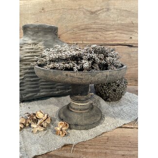 # Houten plateau op voet - 25 x 25 x 14 cm