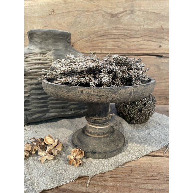 # Houten plateau op voet - 25 x 25 x 14 cm