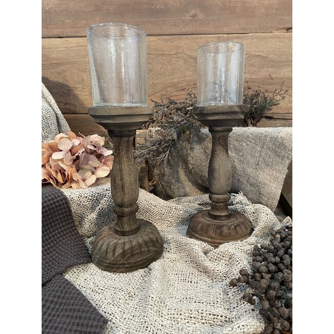 # Kandelaar Joel S | incl. glas - per stuk - 12 x 12 x 32 cm