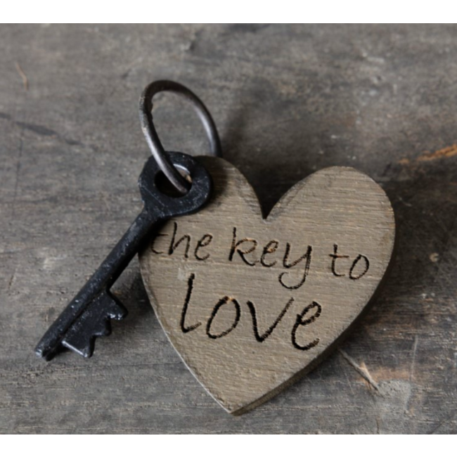 # Sleutel met tekst F | Love - (HxBxD) 6x6x1 cm