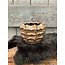 ## wordt niet verzonden - Bloempot ro Eloise M brons-L15B15H13CM