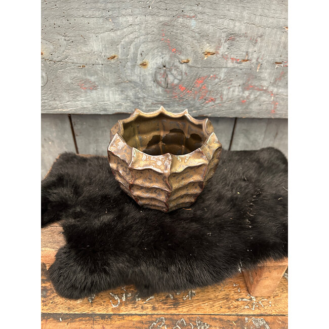 Countryfield ## wordt niet verzonden - Bloempot ro Eloise S brons-L13,5B13,5H11CM