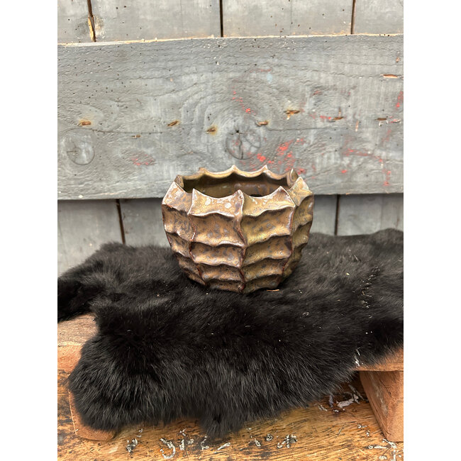 Countryfield ## wordt niet verzonden - Bloempot ro Eloise S brons-L13,5B13,5H11CM