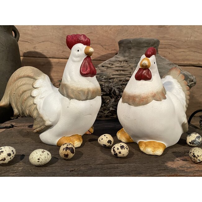 # Keramieken kip of haan 19 cm