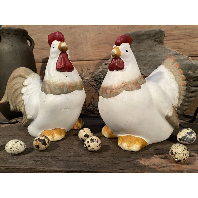 # Keramieken kip of haan 19 cm