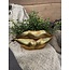 wordt niet verzonden - Gouden bloempot "Lippen" - 30 x 10 x 12 cm