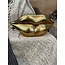 wordt niet verzonden - Gouden bloempot "Lippen" - 30 x 10 x 12 cm