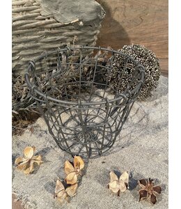 @ Metalen mand "Abel" S  pot 15 dia18x15cm (zonder inhoud)