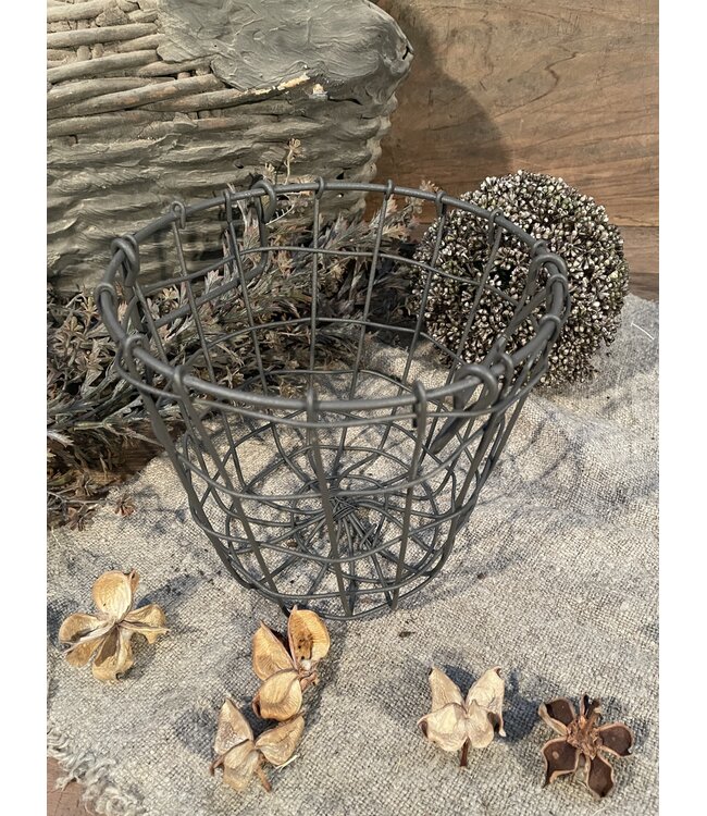 Metalen mand "Abel" S  pot 15 dia18x15cm (zonder inhoud)