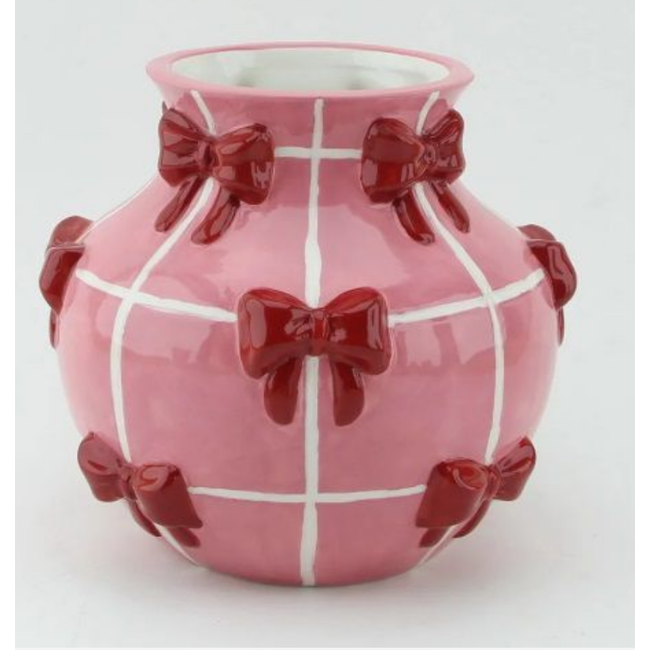 # Aardewerk vaas bows 14,6x14,6x13,2cm