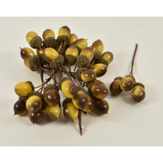 cb. 36 acorn/wire light brown 25 mm - per stuk