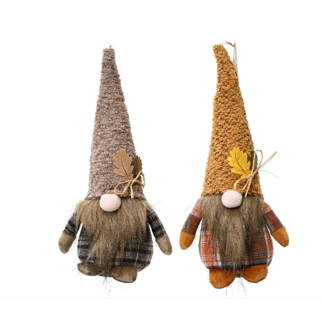 # Gnoom herfst polyester 2 assortie 12x12x38cm - per stuk