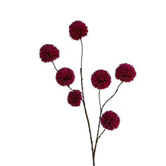 # pompom spray x 7 lg 98 cm burgundy