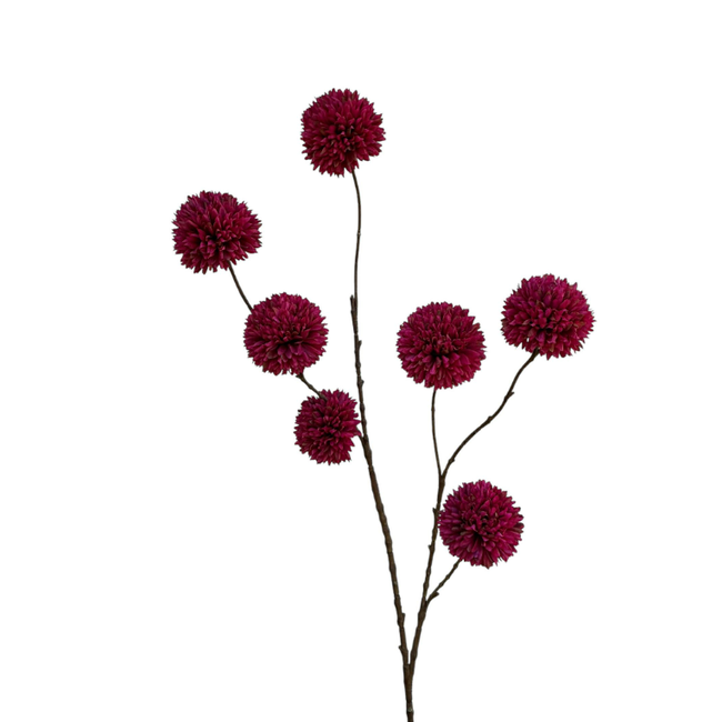 # pompom spray x 7 lg 98 cm burgundy