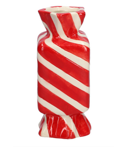 ## wordt niet verzonden - Vase Candy 6.5x6.5x15 red