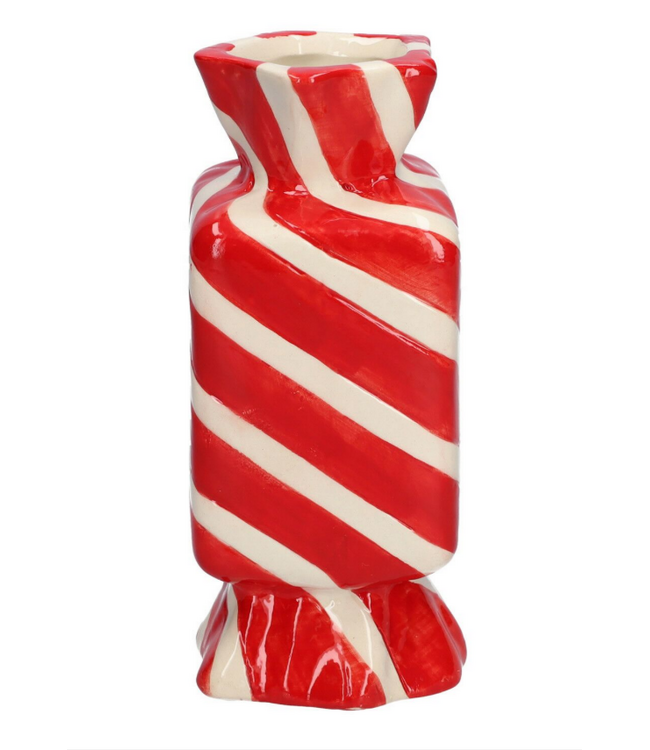 ### wordt niet verzonden - Vase Candy 6.5x6.5x15 red