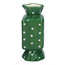 # Vase Candy 6.5x6.5x15 green+dots