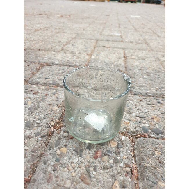 # Cylinder - bubbelglas - 7 x 7 cm