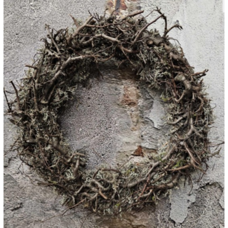 # Bonsai moss wreath grey 30cm