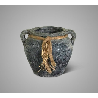Afgeprijsde artikelen verzending eigen risico # Planter Two Ears With Rope Basalt M D.21 H.27